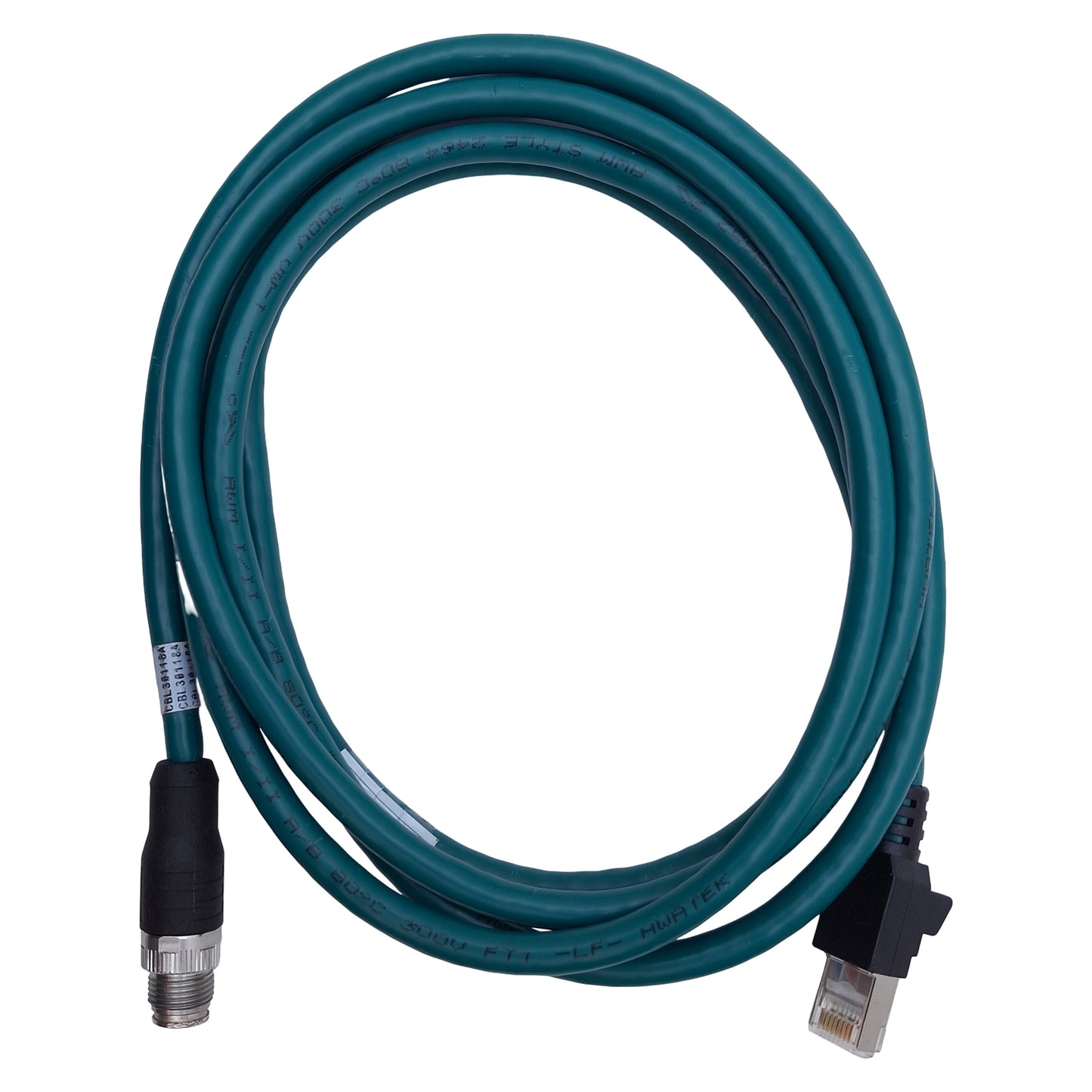 Used Cognex CCB-84901-2001-02 In-Sight Ethernet Cable RJ45 to M12 (X-Coded) 8-Pin, 2m