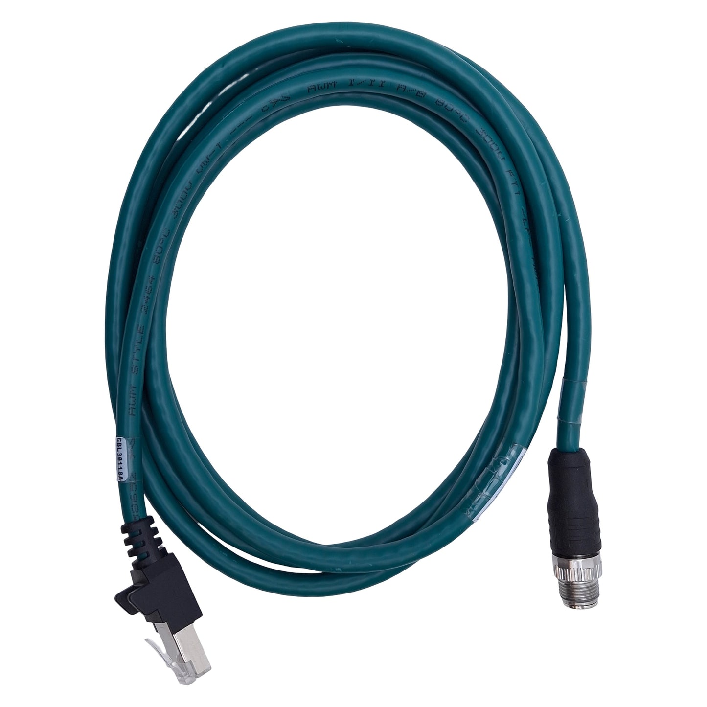 Used Cognex CCB-84901-2001-02 In-Sight Ethernet Cable RJ45 to M12 (X-Coded) 8-Pin, 2m