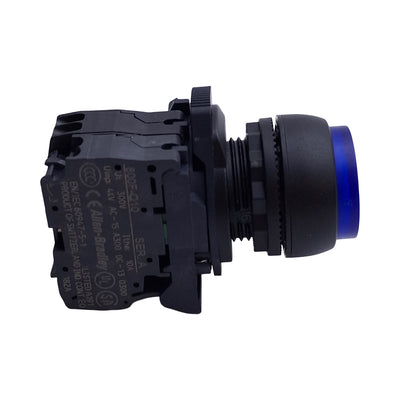 Used Allen Bradley 800FP-LE6 Illuminated Blue Pushbutton, w/ 1NO Contact, 22mm