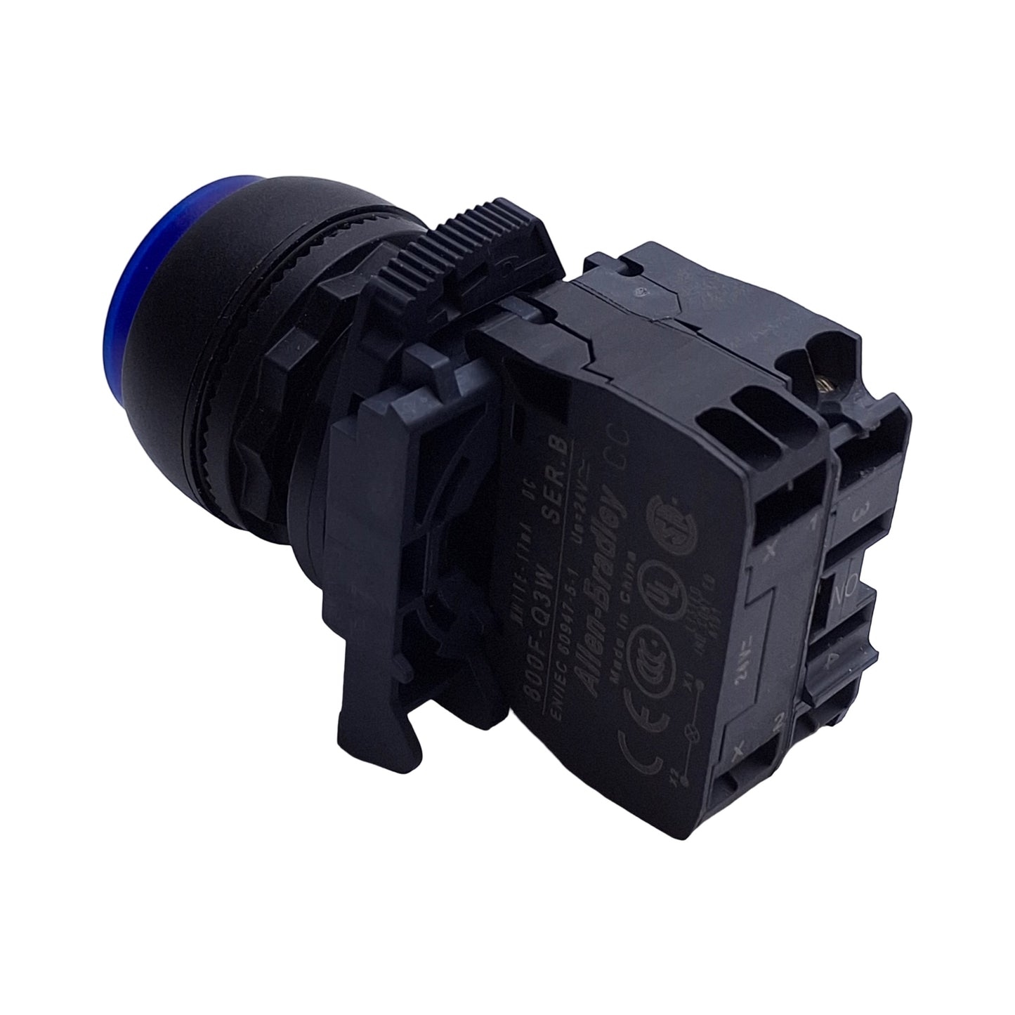 Used Allen Bradley 800FP-LE6 Illuminated Blue Pushbutton, w/ 1NO Contact, 22mm
