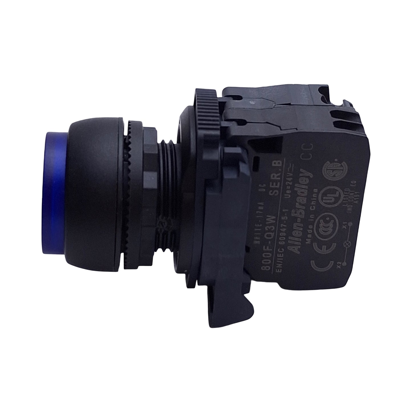 Used Allen Bradley 800FP-LE6 Illuminated Blue Pushbutton, w/ 1NO Contact, 22mm