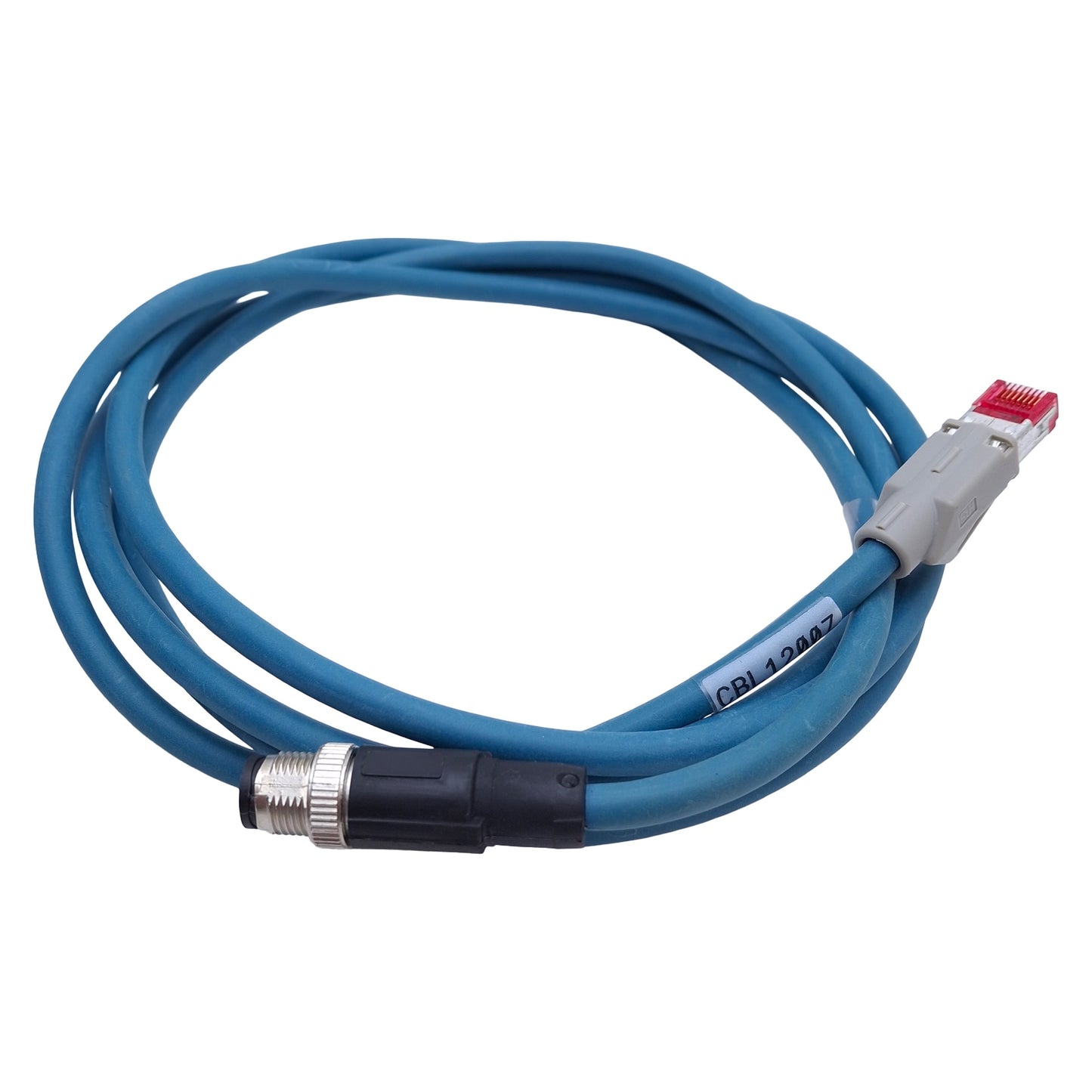 Used Keyence OP-88086 Ethernet Extension Cable M12 4-Pin To RJ45, 2m Length