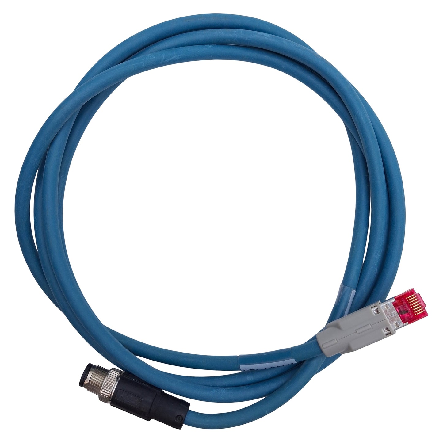 Used Keyence OP-88086 Ethernet Extension Cable M12 4-Pin To RJ45, 2m Length
