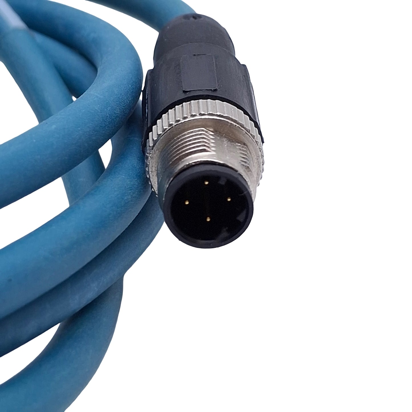 Used Keyence OP-88086 Ethernet Extension Cable M12 4-Pin To RJ45, 2m Length