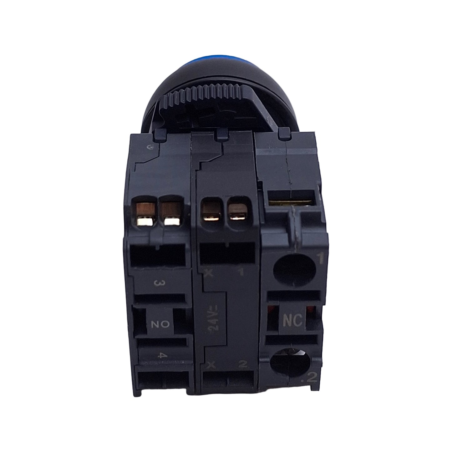 Used Allen Bradley 800FP-LE6 Illuminated Blue Pushbutton, w/ 1NO & 1NC Contact, 22mm