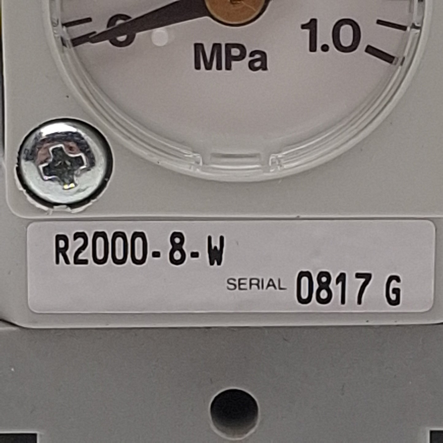 Used CKD R2000-8-W Pneumatic Regulator, 0.05-0.85MPa Set, 1.0MPa Max, Rc1/4