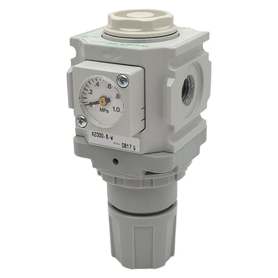 Used CKD R2000-8-W Pneumatic Regulator, 0.05-0.85MPa Set, 1.0MPa Max, Rc1/4