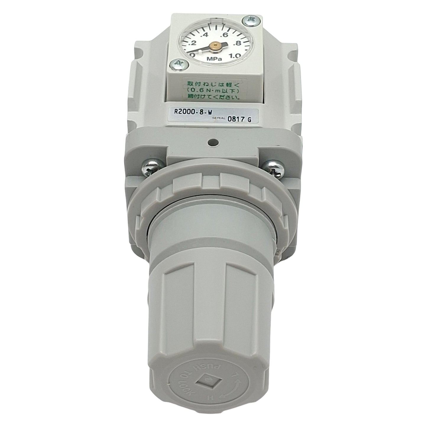 Used CKD R2000-8-W Pneumatic Regulator, 0.05-0.85MPa Set, 1.0MPa Max, Rc1/4