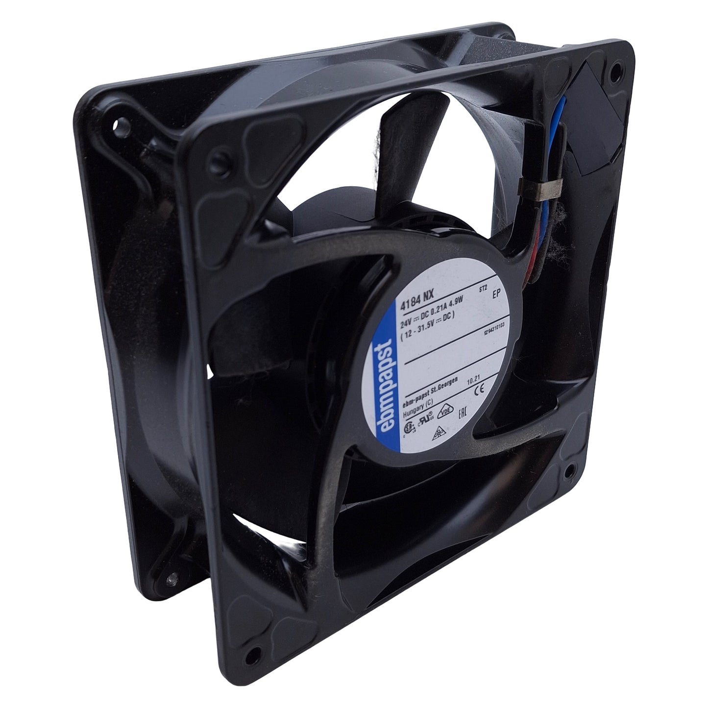 Used EBM Papst 4184 NX DC Axial Compact Fan 24VDC, 4.9W, 119 x 119 x 38mm, 3200rpm