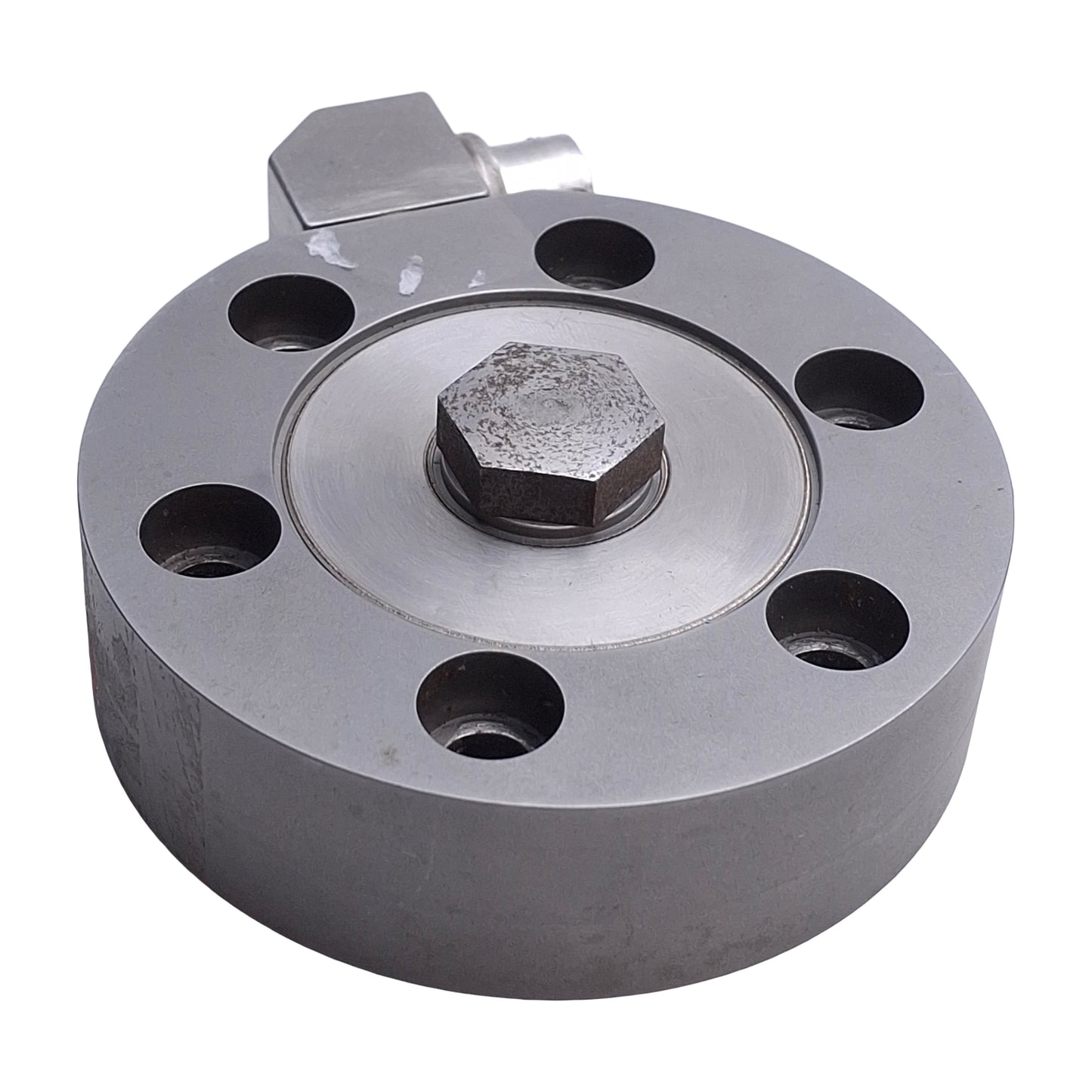 Used Interface 2430BLX-5k Compact Stainless Steel Load Cell 5k lbf, 1/2-20 UNF, 15VDC