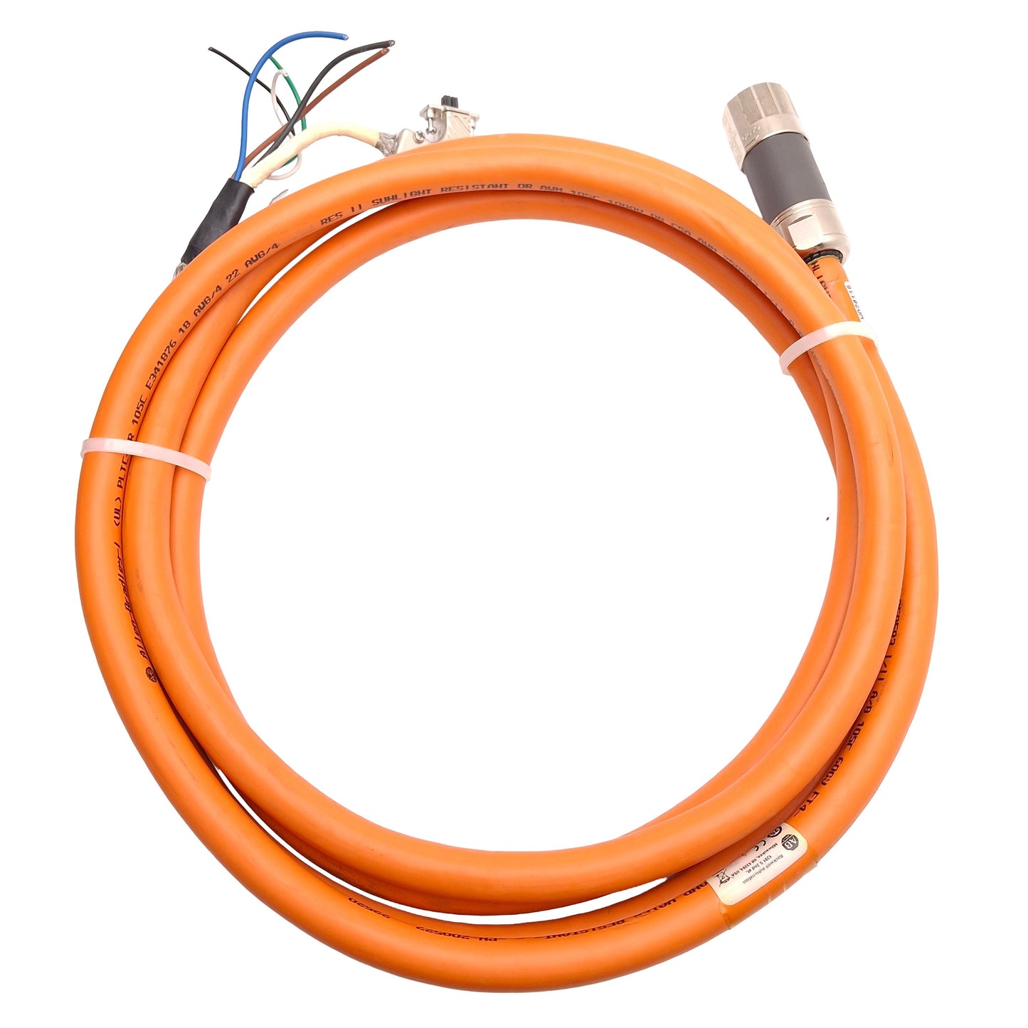 Used Allen Bradley 2090-CSBM1DF-18AF04 Kinetix Hybrid Power/Feedback/Brake Cable, 3m