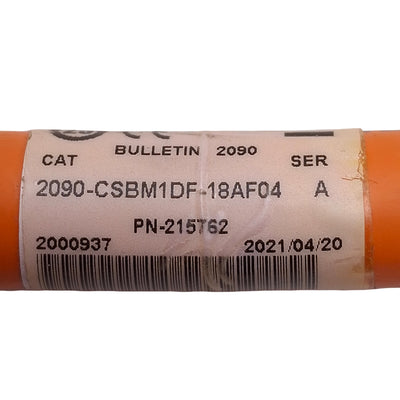 Used Allen Bradley 2090-CSBM1DF-18AF04 Kinetix Hybrid Power/Feedback/Brake Cable, 3m
