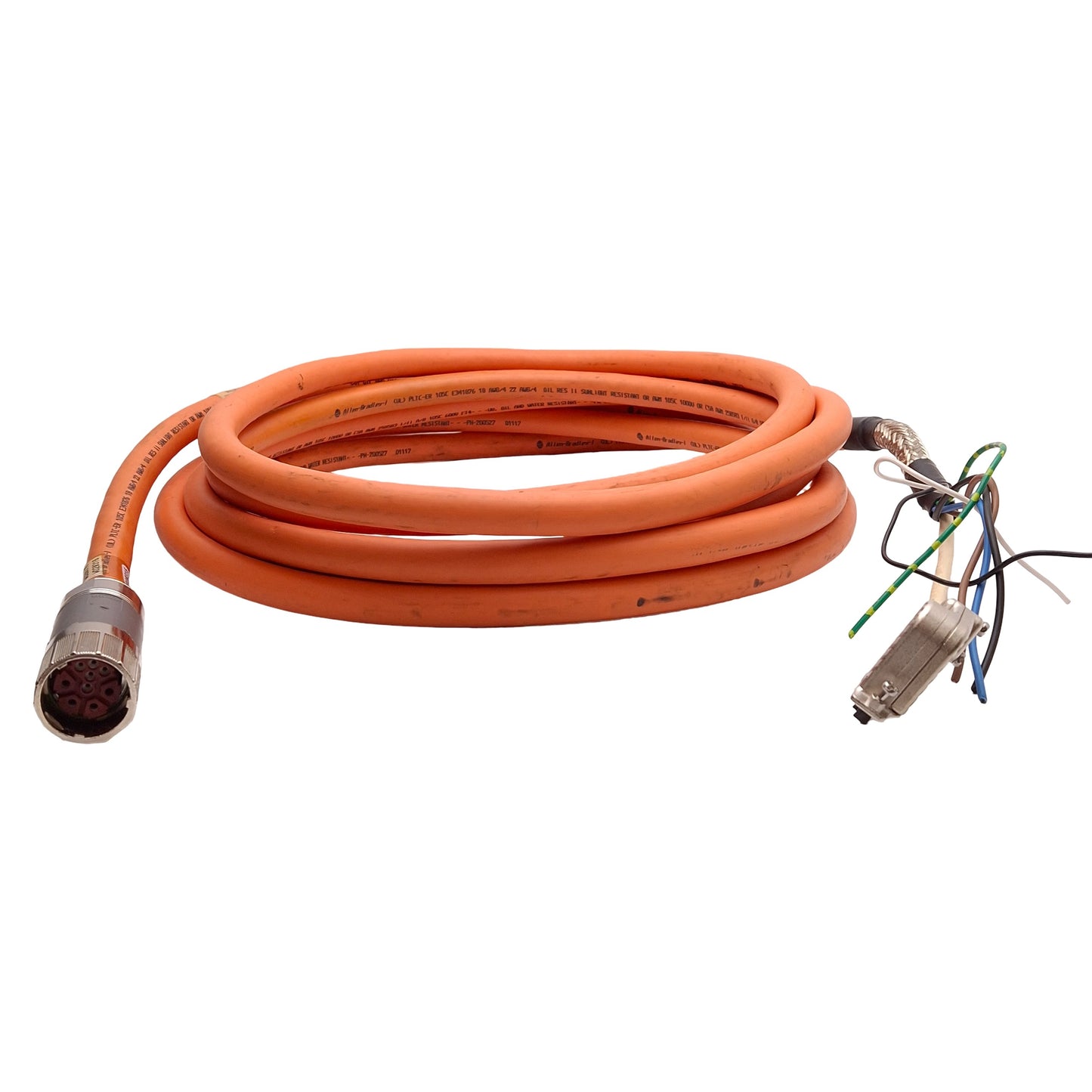 Used Allen Bradley 2090-CSBM1DF-18AF07 Kinetix Hybrid Power/Feedback/Brake Cable, 5m