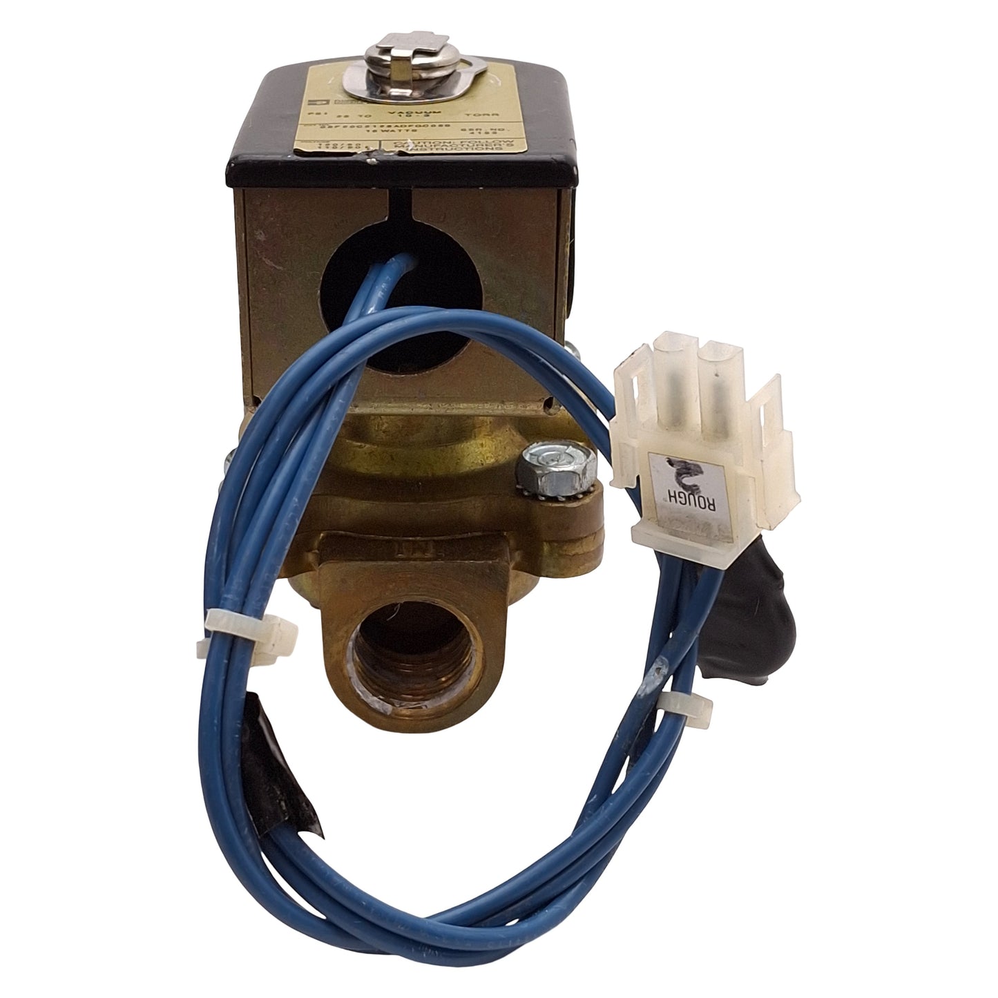 Used Parker 08F20C2128ADFGC05S Solenoid Valve, Vacuum-25psi, 1/2in NPT, 120VAC Coil
