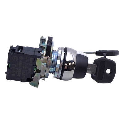 Used Allen Bradley 800FM-KM21 22mm Keyed Selector Switch, 2-Position, Maintained, 1NO