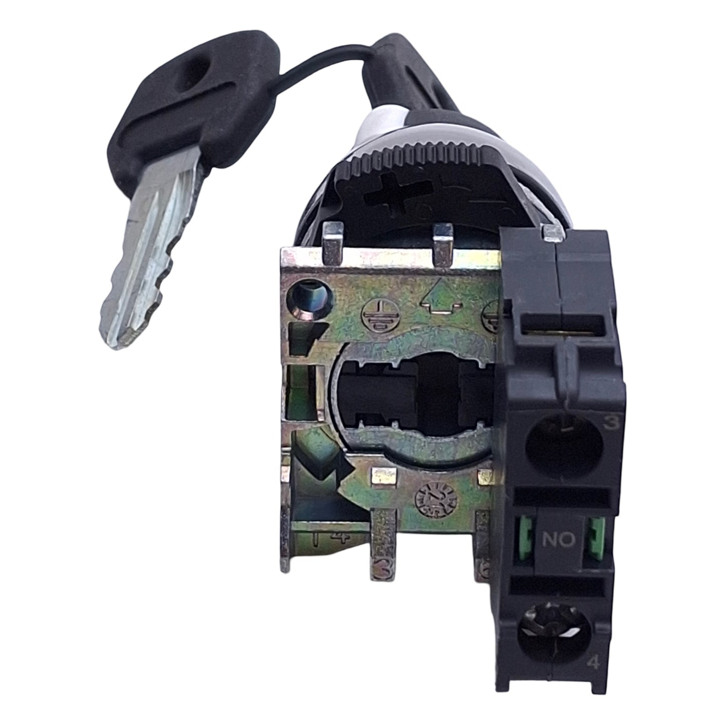 Used Allen Bradley 800FM-KM21 22mm Keyed Selector Switch, 2-Position, Maintained, 1NO