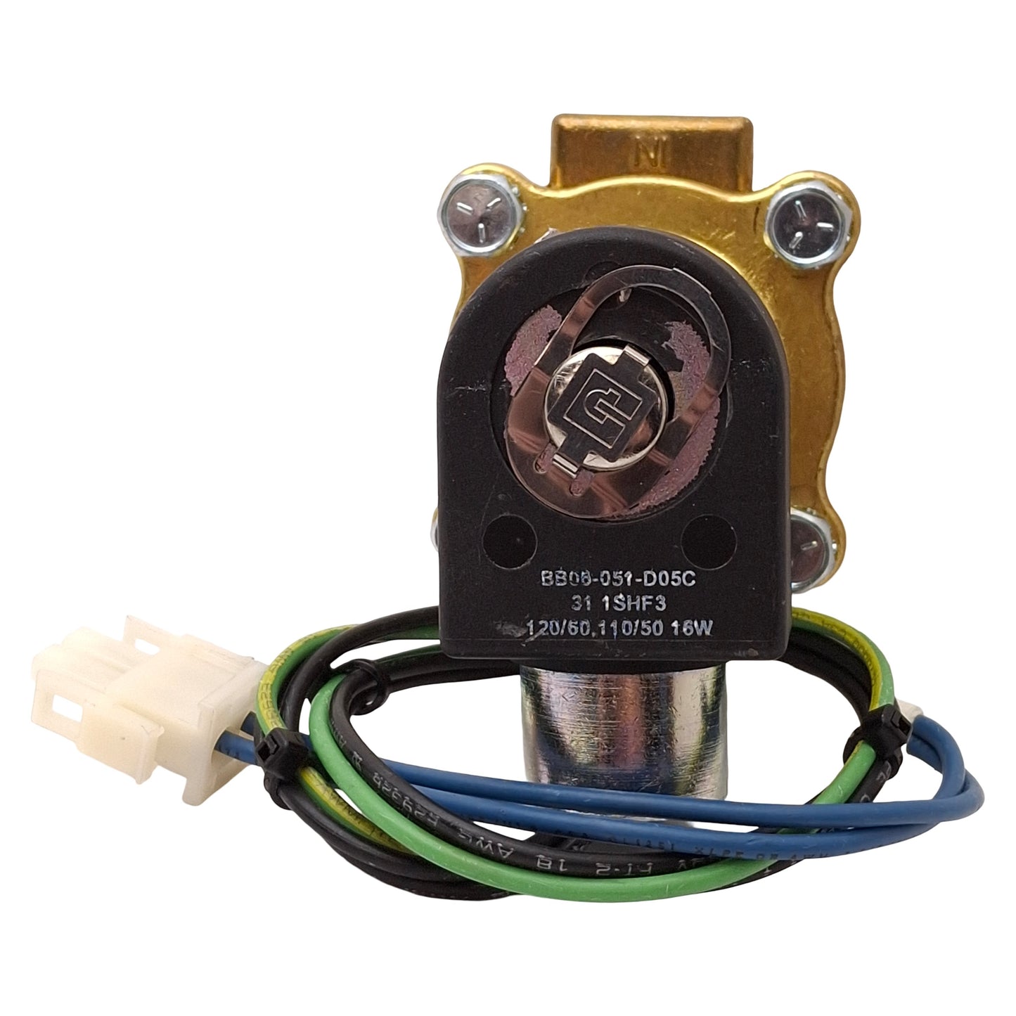 Used Parker 08F20C2228ADFGC05 Solenoid Valve, 0-15psi, 1/2in NPT, 120VAC Coil