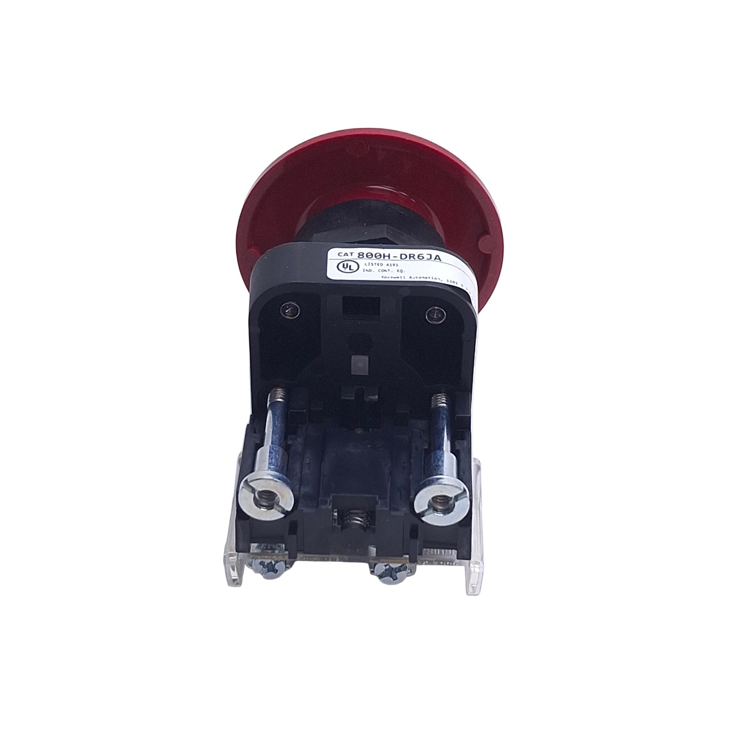 New Allen Bradley 800H-DR6JA Jumbo Red Mushroom Momentary Pushbutton Switch, 1NO-1NC
