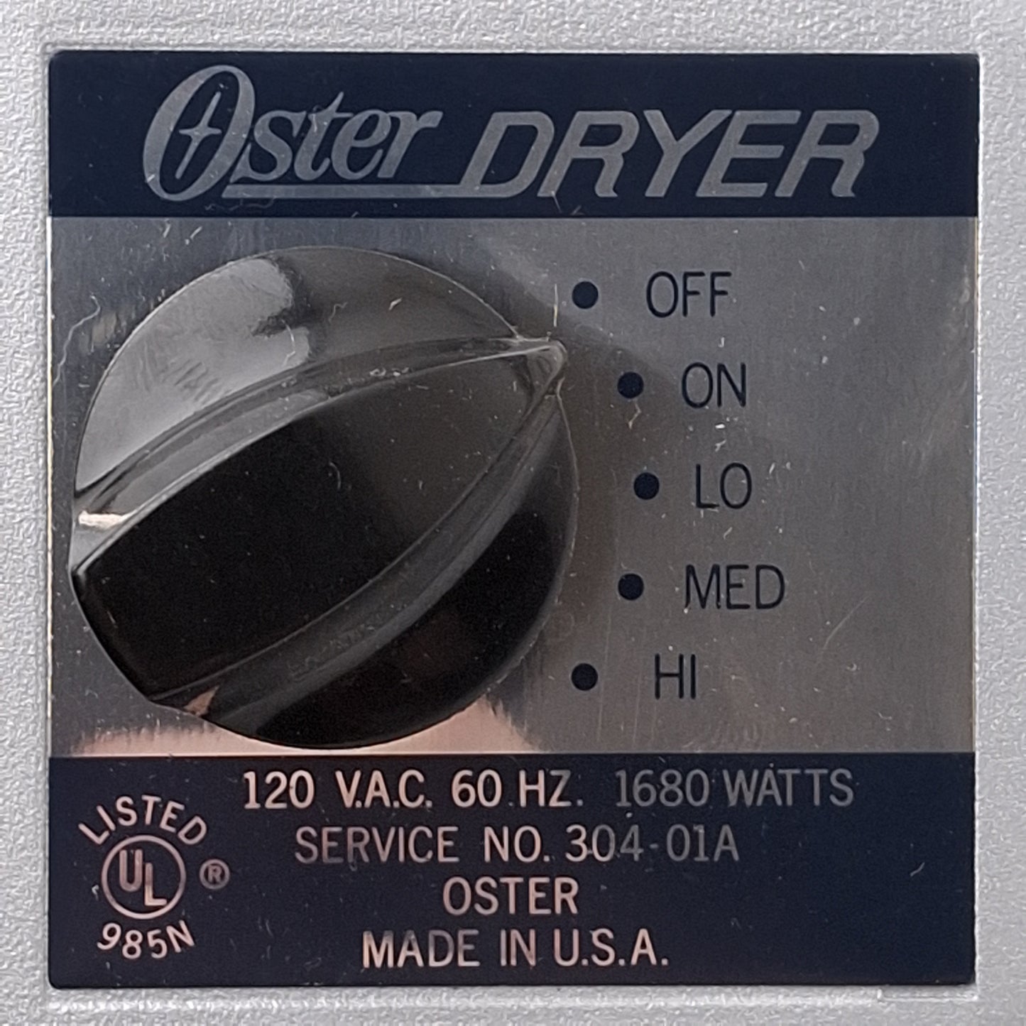 Used Oster Fasco 304-01A Hi-Velocity Table & Cage Dryer, 1680W, 131cfm, 70-140°F