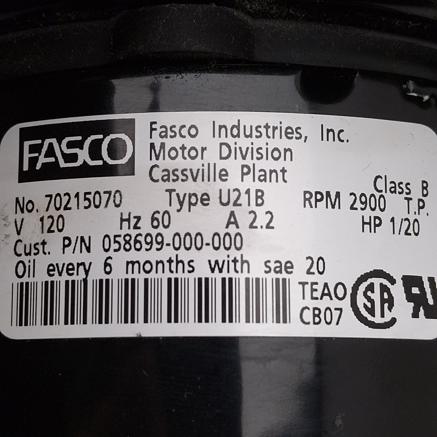 Used Oster Fasco 304-01A Hi-Velocity Table & Cage Dryer, 1680W, 131cfm, 70-140°F