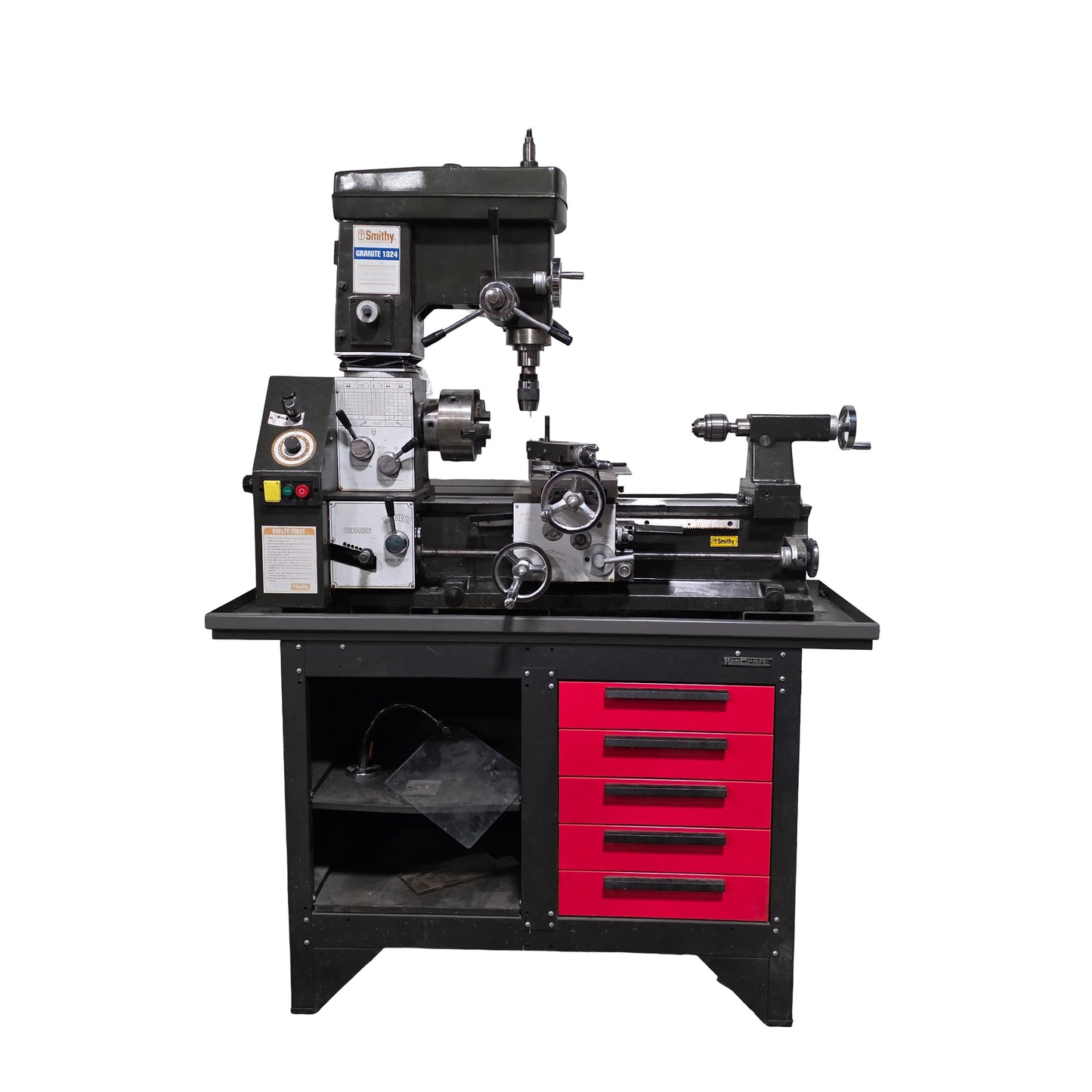 Used Smithy Granite 1324 Lathe Mill Combo 13" Swing, 24" Between Centers, 120VAC