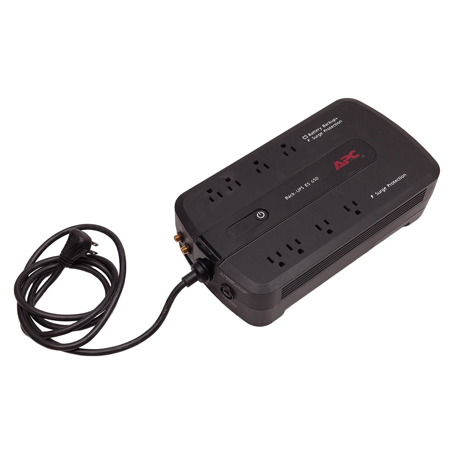 Used APC BE650G Battery Backup Surge Protector 120VAC, 12A, 8-Outlets, NEMA 5-15R