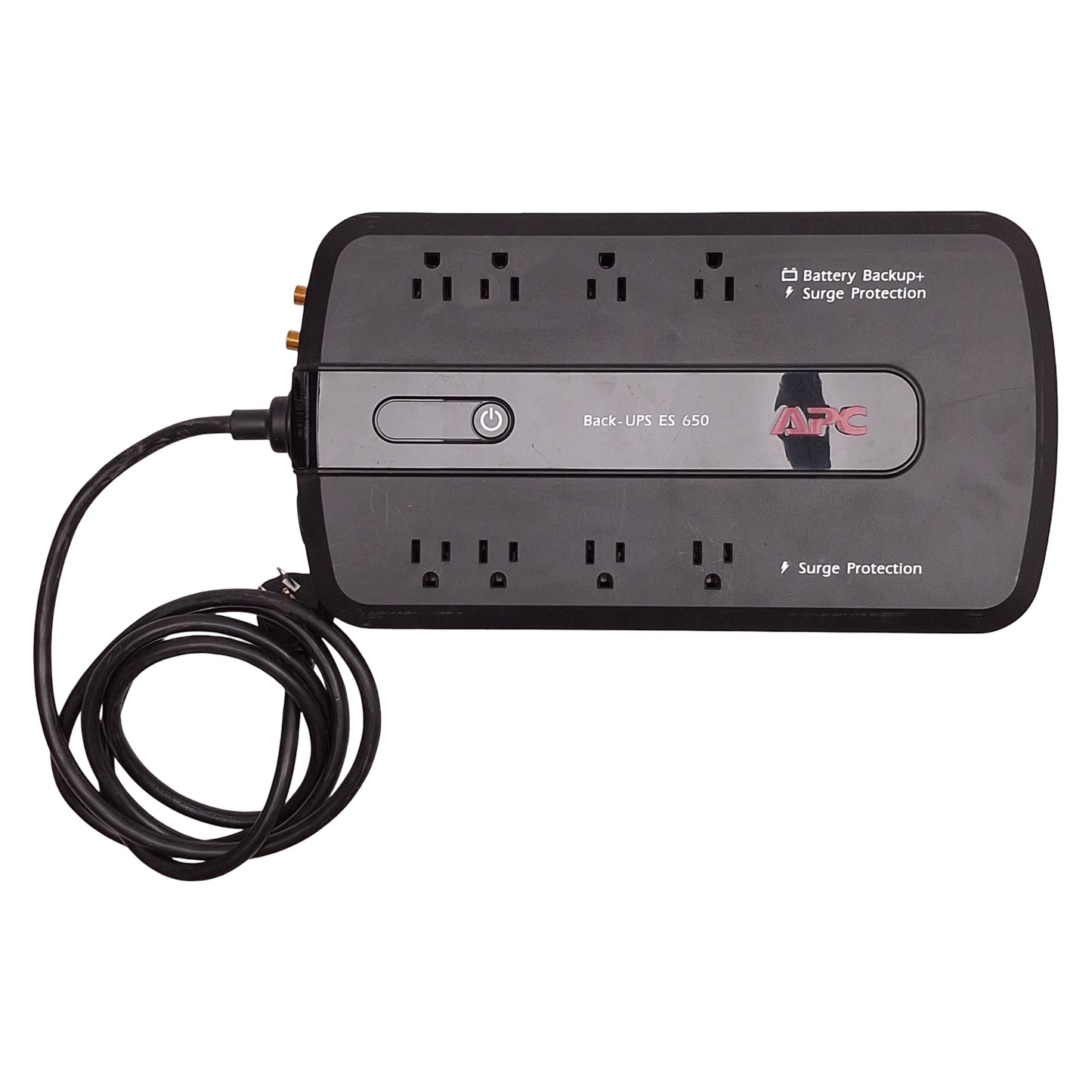 Used APC BE650G Battery Backup Surge Protector 120VAC, 12A, 8-Outlets, NEMA 5-15R