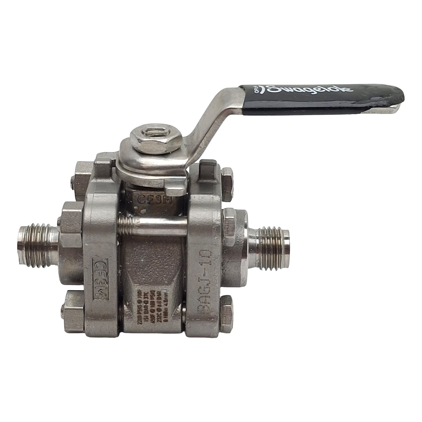 Used Swagelok SS-62TS4 Stainless Steel Ball Valve, ø1/4in x ø1/4in Tube, *No Nuts*