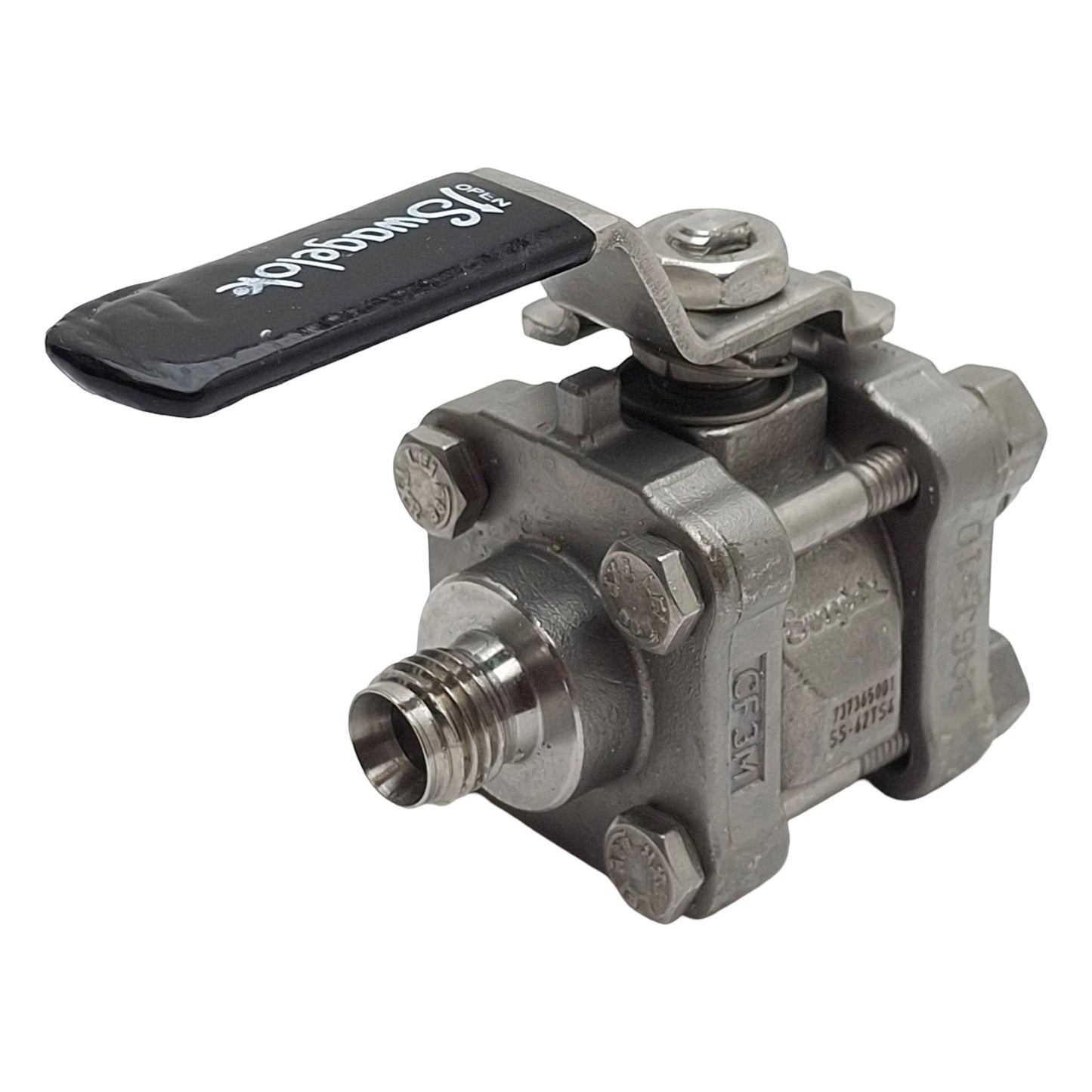 Used Swagelok SS-62TS4 Stainless Steel Ball Valve, ø1/4in x ø1/4in Tube, *No Nuts*