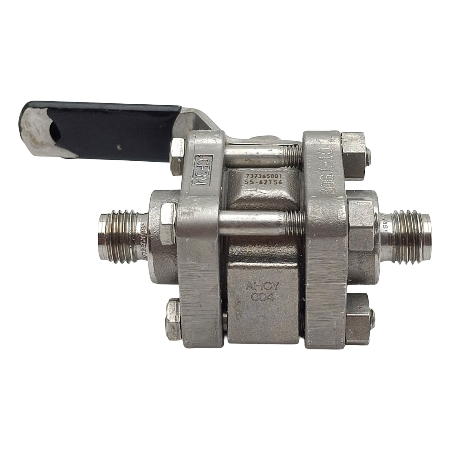 Used Swagelok SS-62TS4 Stainless Steel Ball Valve, ø1/4in x ø1/4in Tube, *No Nuts*