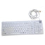 Used Man & Machine Simply Cool Drip Proof Full Size Keyboard USB, 15x5.5in, 6ft Cable