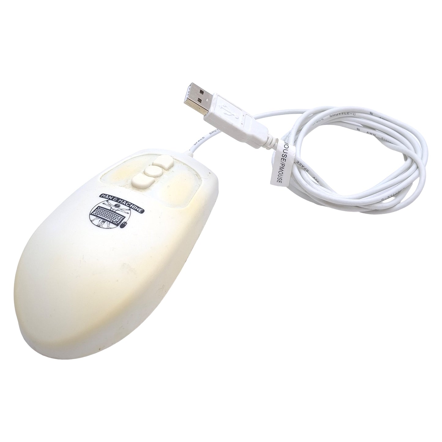 Used Man & Machine MM/W5 Waterproof Mouse USB Connector, 5 Button, 5ft Cable Length