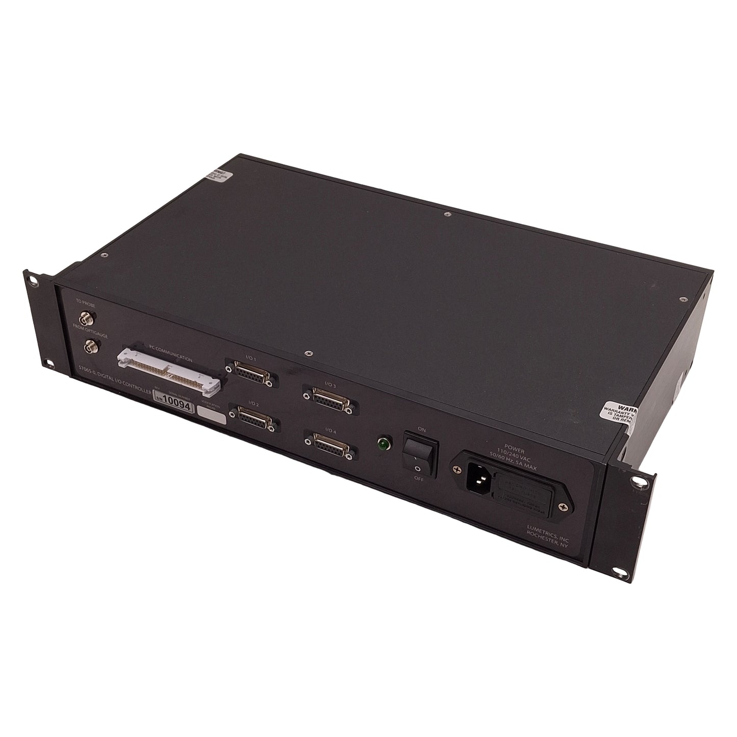 Used Lumetrics 57065-0 Digital I/O Controller For OptiGauge Thickness Measurements
