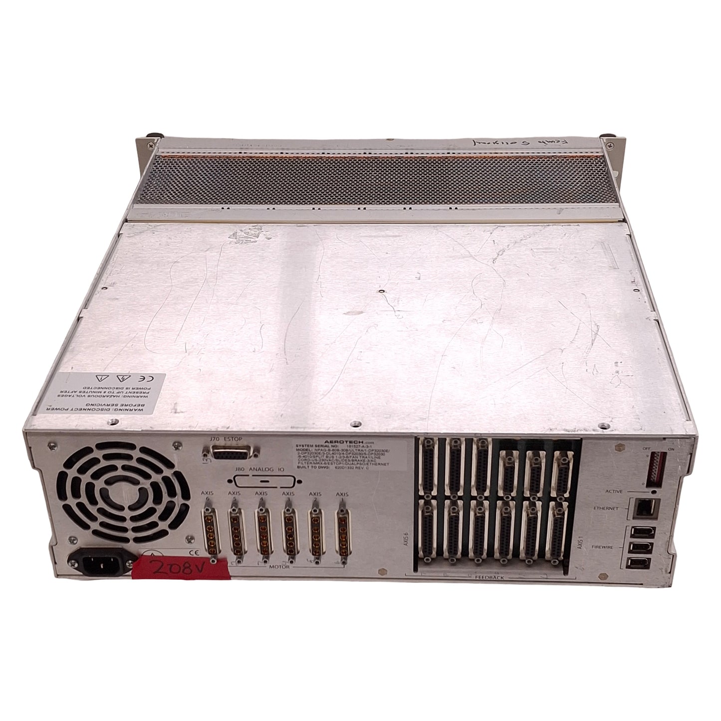 Used Aerotech A3200 Npaq-B-80B-30B 6-Axis Controller 3U Rack Mount, 230VAC w/ 6Drives