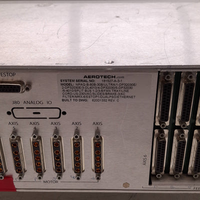 Used Aerotech A3200 Npaq-B-80B-30B 6-Axis Controller 3U Rack Mount, 230VAC w/ 6Drives
