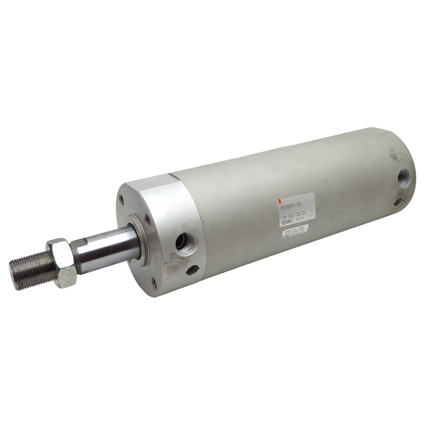 Used SMC CDG1BA80TN-150Z Pneumatic Cylinder ø80mm Bore, 150mm Stroke, 3/8in NPT, 1MPa