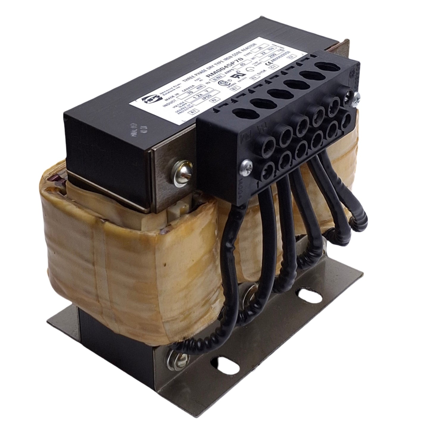 Used Hammond Power RM0045P70 Iron Core Transformer 480V 3-Ph, 45A, 1.2kV, 30HP