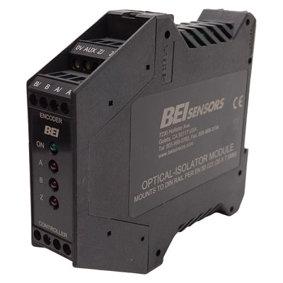 Used BEI EM-DR1-IC-5-TB-28V/5 Optical Isolator Module, 5-28VDC Supply, 5VDC Output