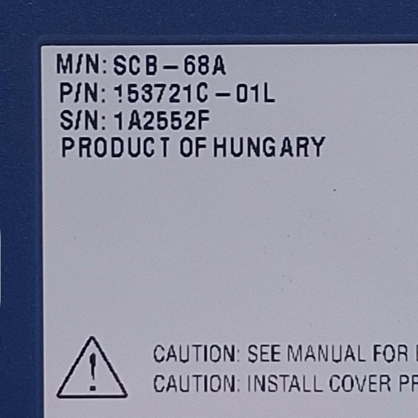 Used National Instruments SCB-68A Shielded I/O Connector Terminal Block Block 68-Pin