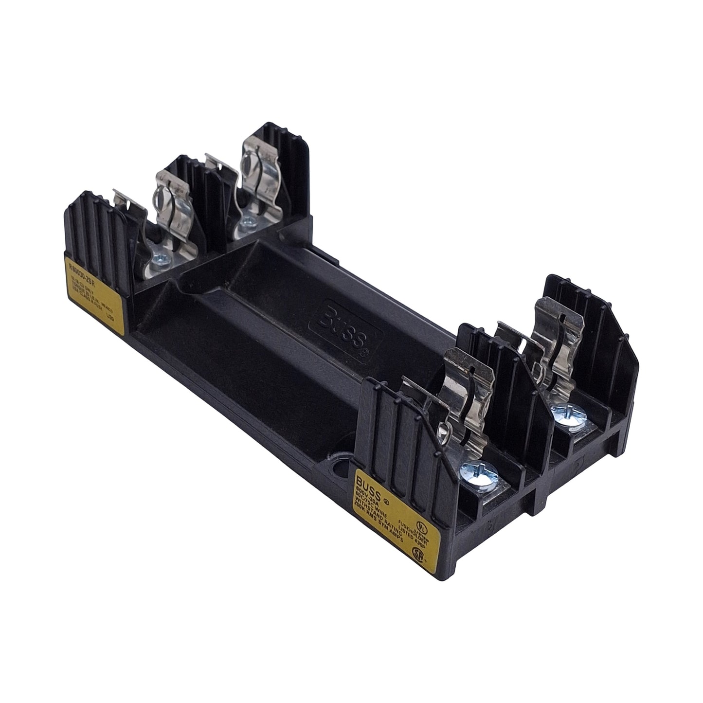 Used Bussmann R60030-2SR Fuse Holder Block, 2-Poles, Class R Fuse, 600VAC 30Amps