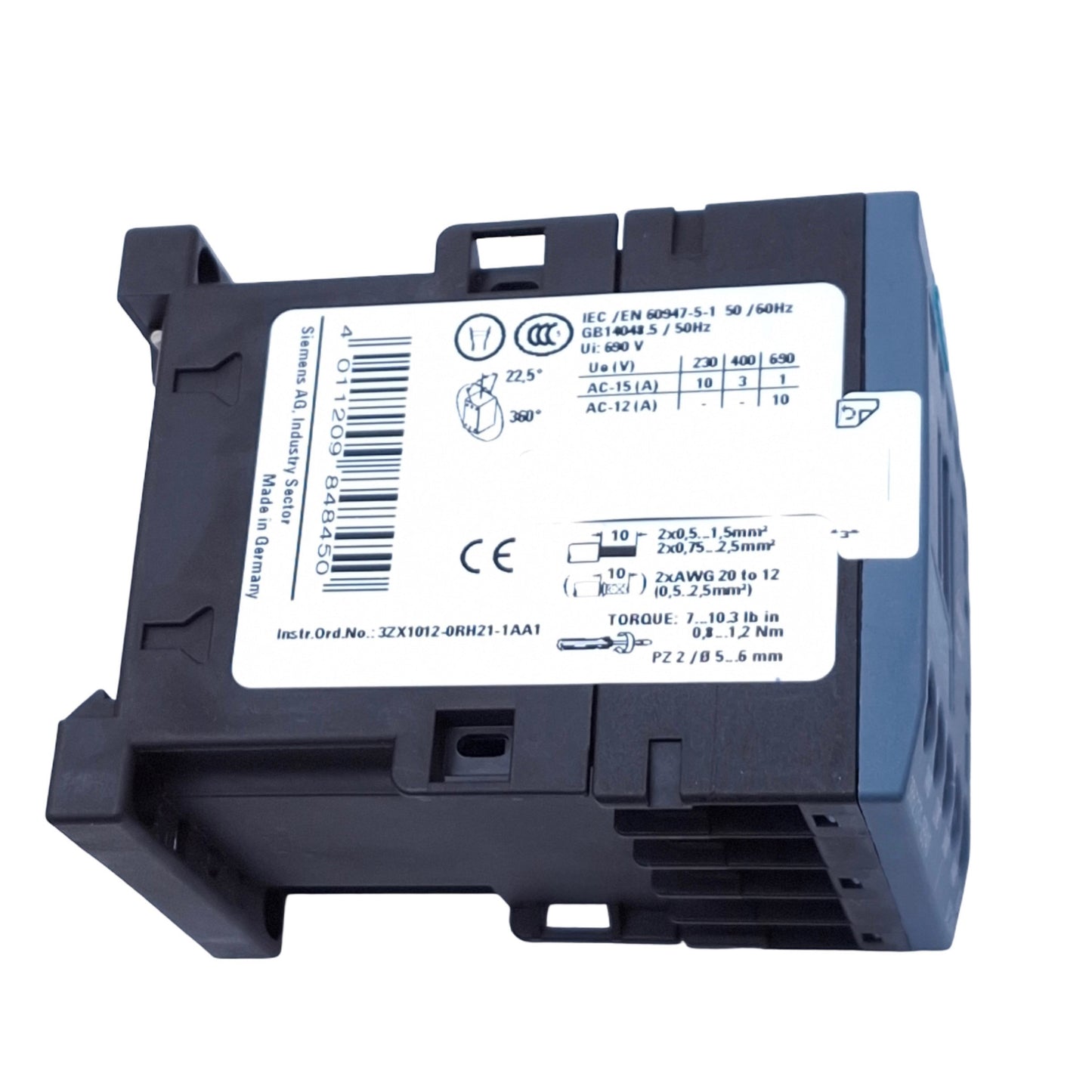 Used Siemens 3RH2131-1BB40 SIRIUS Control Relay, 3NO 1NC, 10A Max, 24VDC Coil