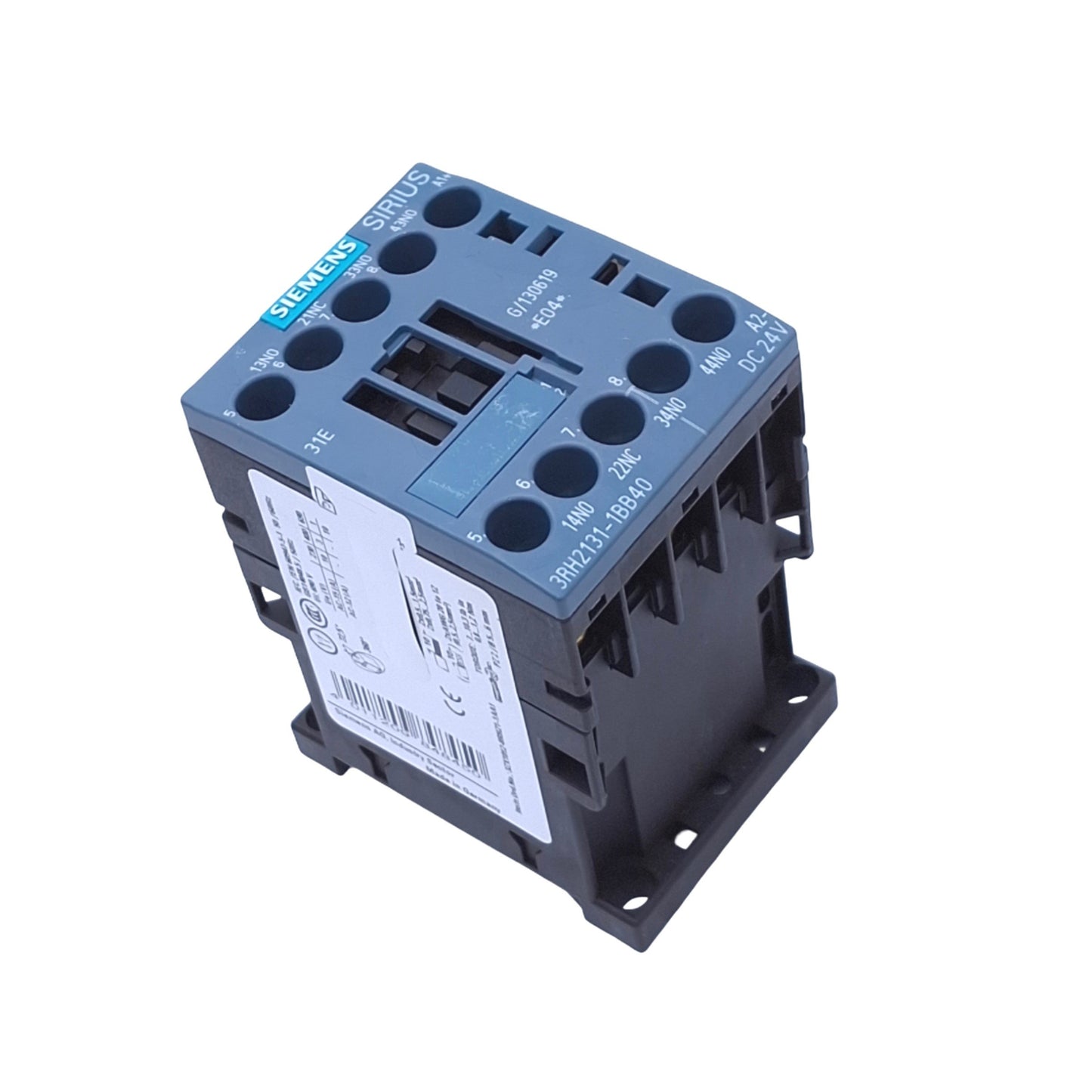 Used Siemens 3RH2131-1BB40 SIRIUS Control Relay, 3NO 1NC, 10A Max, 24VDC Coil