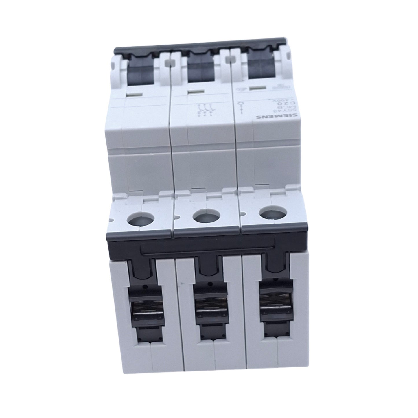 Used Siemens 5SY4320-7 Circuit Breaker, 3-Pole 20A, 400VAC Max, DIN Rail