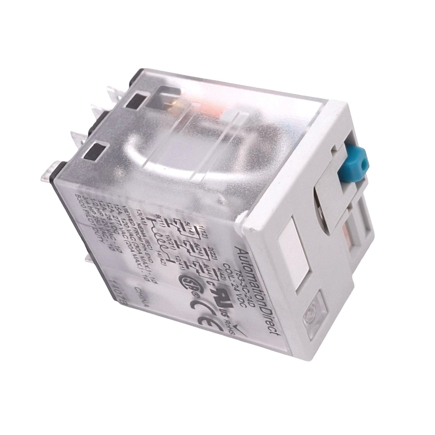 New Automation Direct 783-3C-24D Plug-In Relay, 3PDT 11-Pin, 15A Max, 24VDC Coil