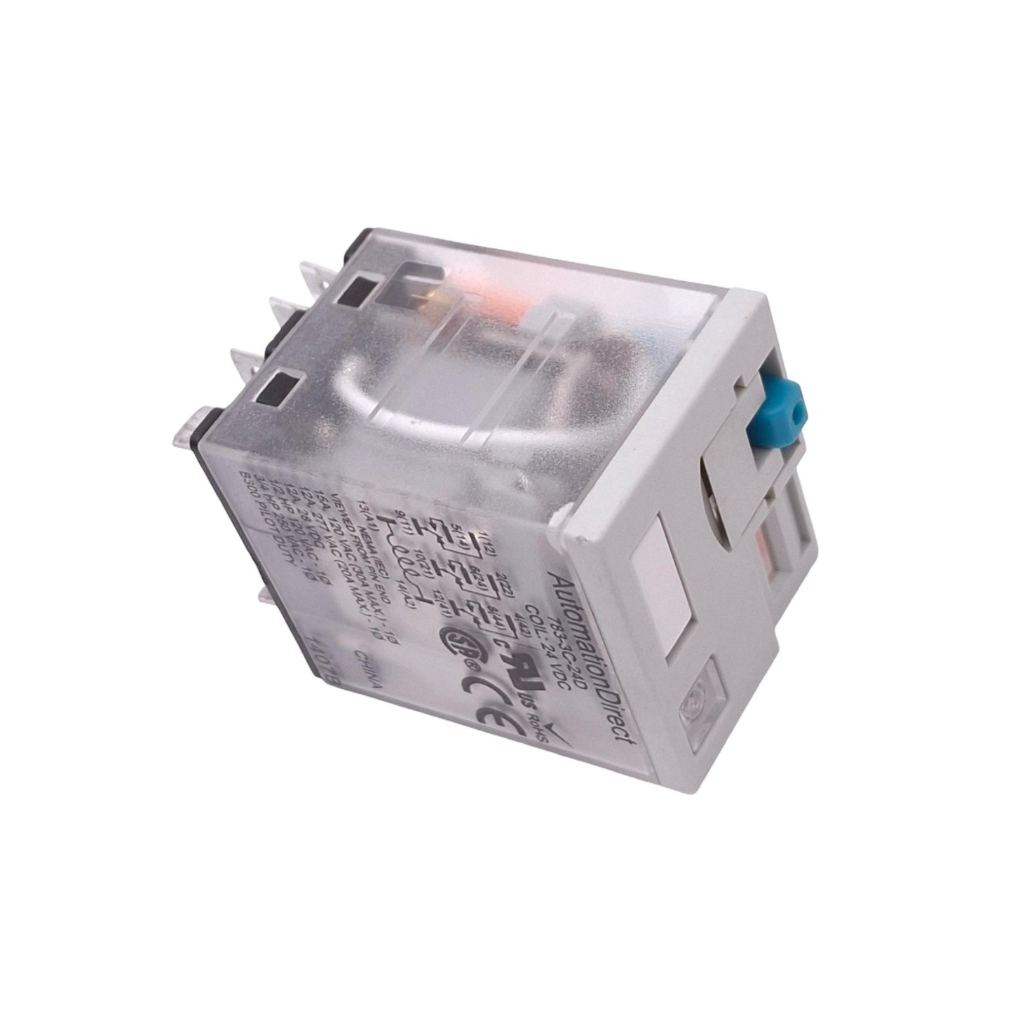 New Automation Direct 783-3C-24D Plug-In Relay, 3PDT 11-Pin, 15A Max, 24VDC Coil