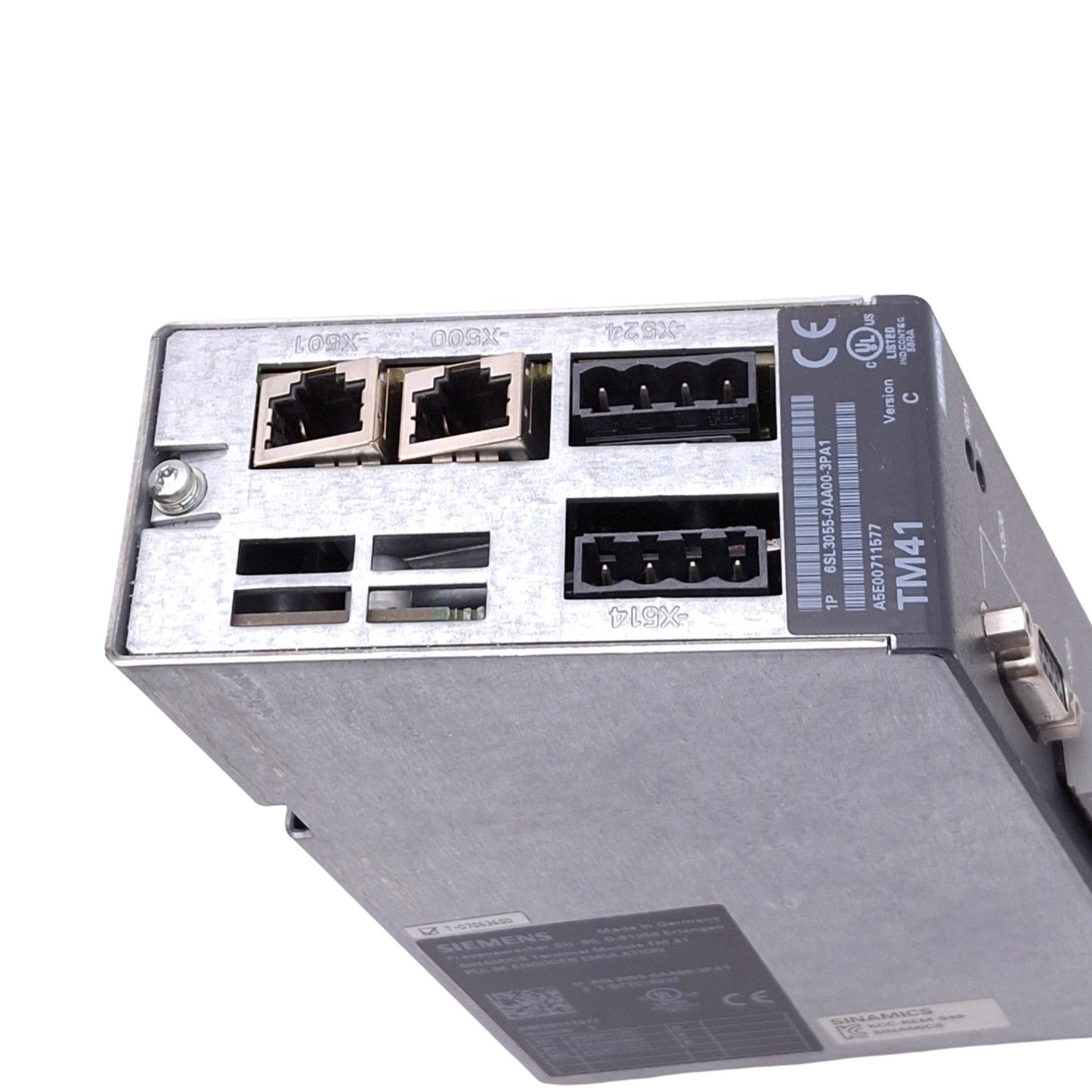 Used Siemens 6SL3055-0AA00-3PA1 SINAMICS TM41 Terminal Module for S120 Drive, 24VDC