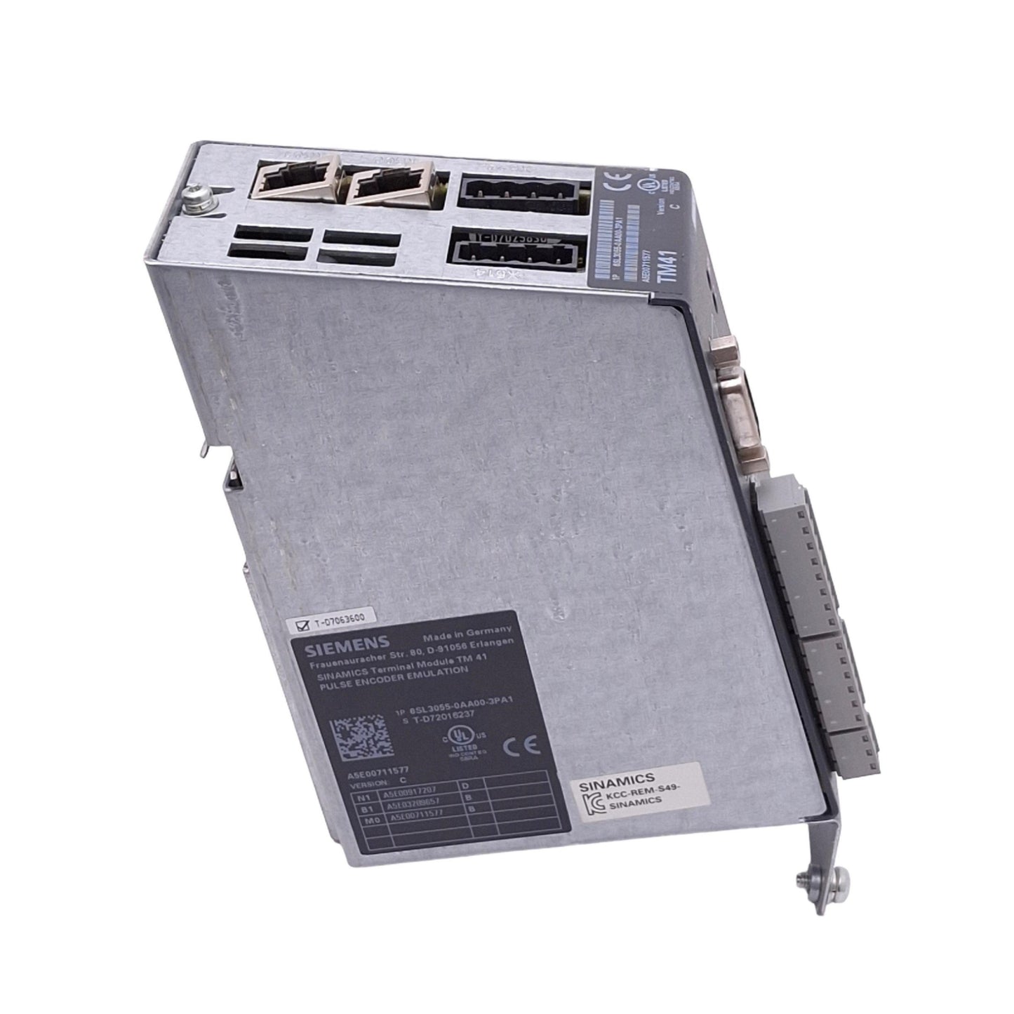 Used Siemens 6SL3055-0AA00-3PA1 SINAMICS TM41 Terminal Module for S120 Drive, 24VDC