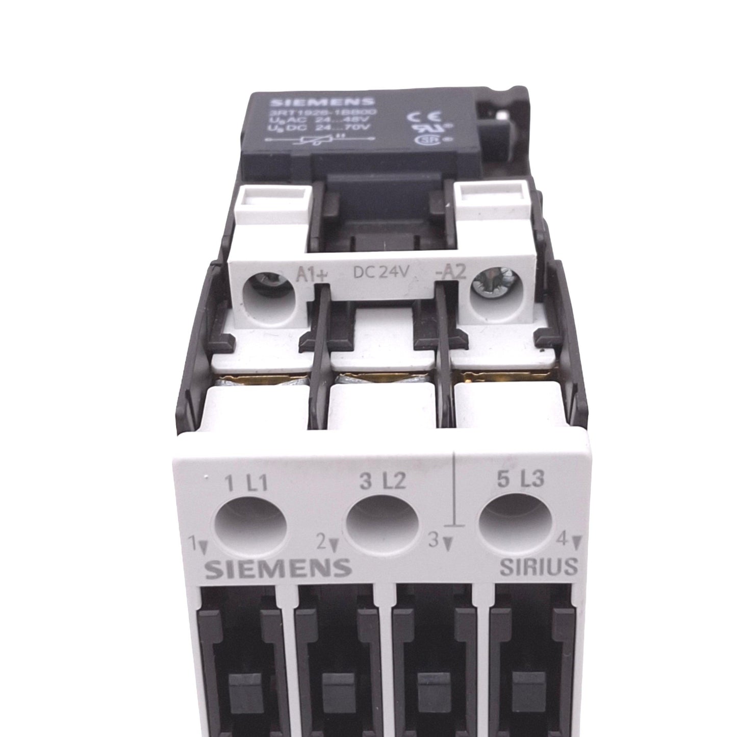 Used Siemens 3RT1025-1BB40 SIRIUS Contactor, 3-Pole, 17A AC-3 Max, 24VDC Coil