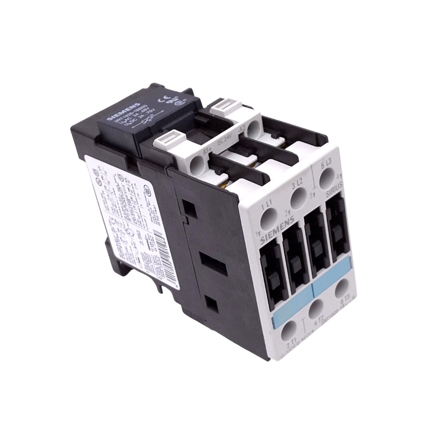 Used Siemens 3RT1025-1BB40 SIRIUS Contactor, 3-Pole, 17A AC-3 Max, 24VDC Coil