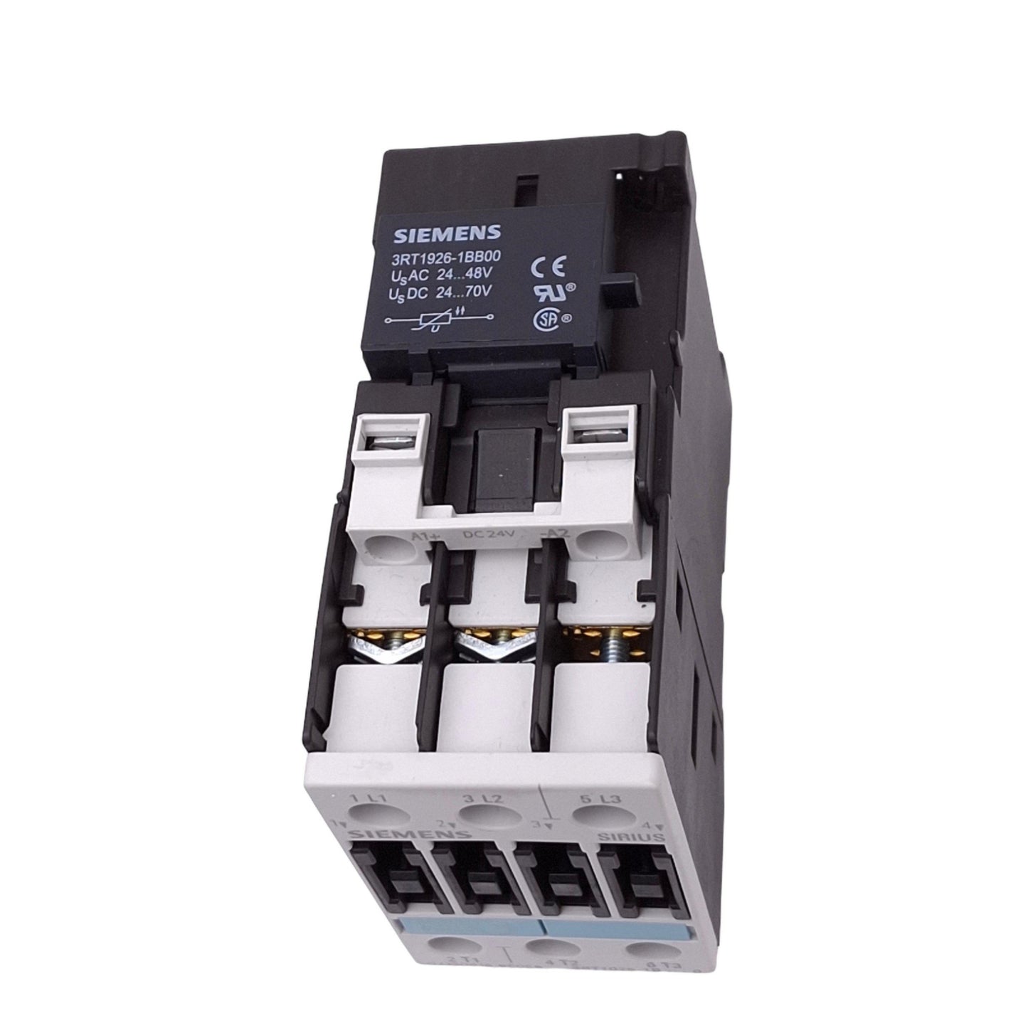 Used Siemens 3RT1025-1BB40 SIRIUS Contactor, 3-Pole, 17A AC-3 Max, 24VDC Coil